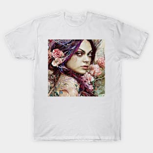 Mila with roses T-Shirt